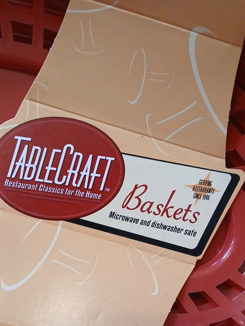 Lot Of 2 4-Pack Diner Style Serving Baskets Tablecraft